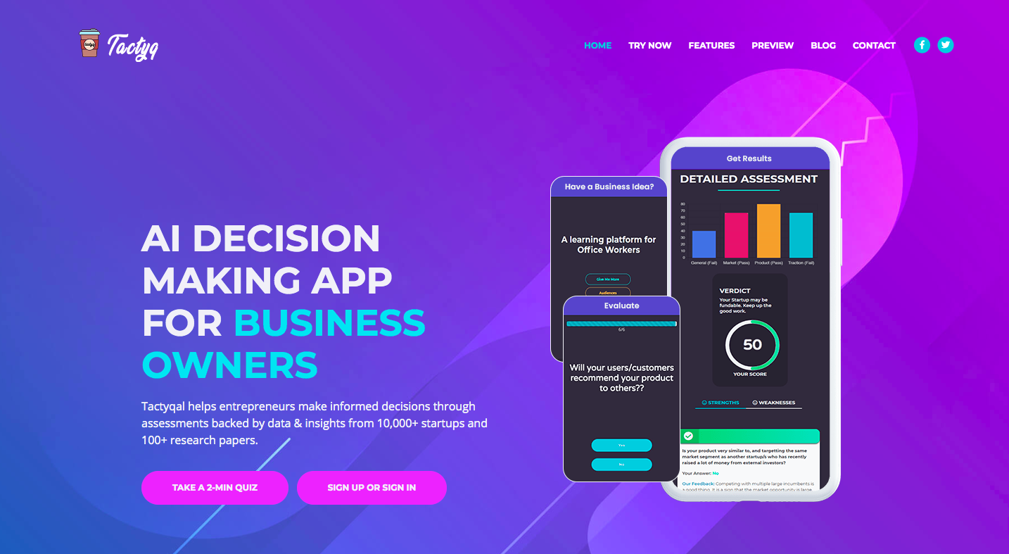 Introduction to the Tatyqal AI powered business startup coach app