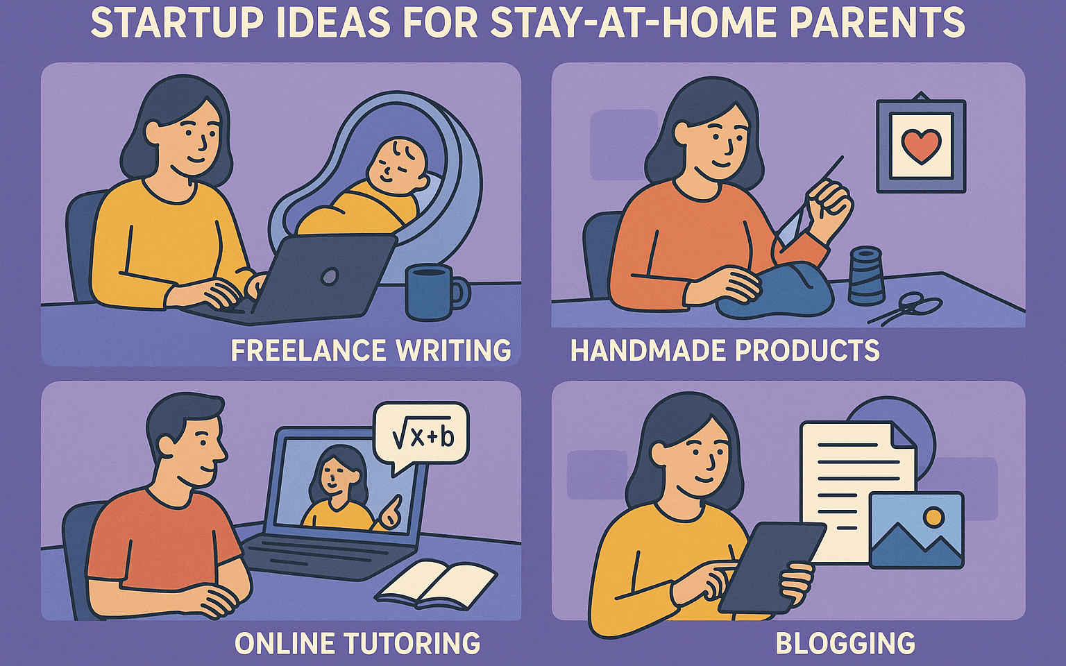 25 Startup Ideas for Stay-at-Home Parents