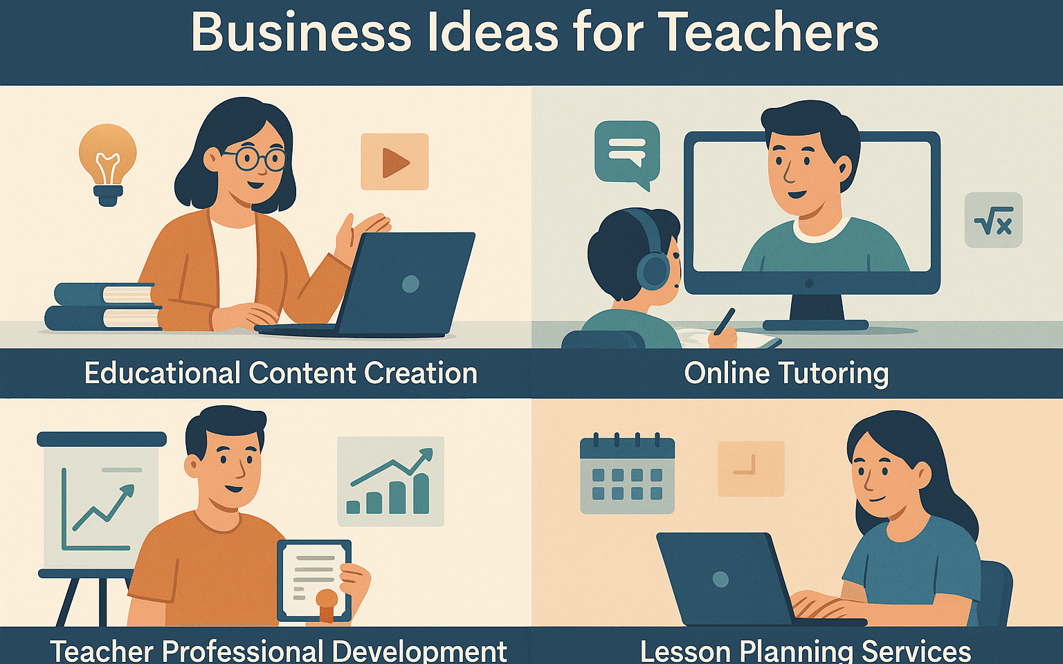 30 Business Ideas for Teachers and Educators